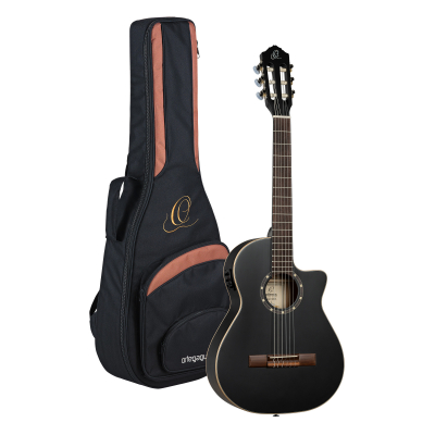 RCE125SBK-3/4 i gruppen Gitarr / Nylonstrngad Gitarr / Ortega / Med Pickup hos Crafton Musik AB (332119213249)