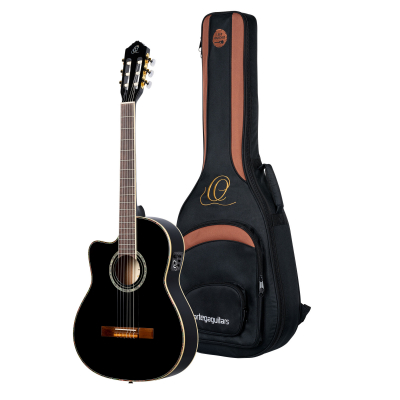 RCE145LBK i gruppen Gitarr / Nylonstrngad Gitarr / Ortega / Lefthand hos Crafton Musik AB (332124153249)