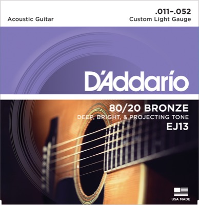EJ13 i gruppen Strngar / Gitarrstrngar / D'Addario / Acoustic Guitar / 80/20 Bronze hos Crafton Musik AB (370221807050)