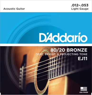 EJ11 i gruppen Strngar / Gitarrstrngar / D'Addario / Acoustic Guitar / 80/20 Bronze hos Crafton Musik AB (370222807050)