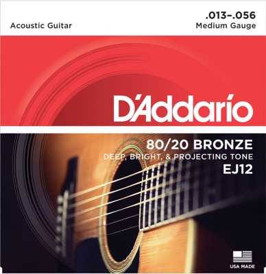 EJ12 i gruppen Strngar / Gitarrstrngar / D'Addario / Acoustic Guitar / 80/20 Bronze hos Crafton Musik AB (370223807050)