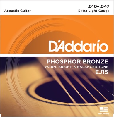 EJ15 i gruppen Strngar / Gitarrstrngar / D'Addario / Acoustic Guitar / Phosphor Bronze hos Crafton Musik AB (370250807050)