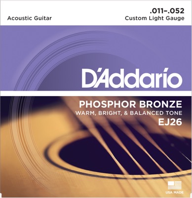 EJ26 i gruppen Strngar / Gitarrstrngar / D'Addario / Acoustic Guitar / Phosphor Bronze hos Crafton Musik AB (370251807050)