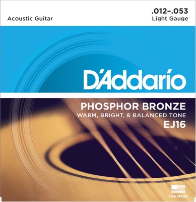 EJ16 i gruppen Strngar / Gitarrstrngar / D'Addario / Acoustic Guitar / Phosphor Bronze hos Crafton Musik AB (370252807050)