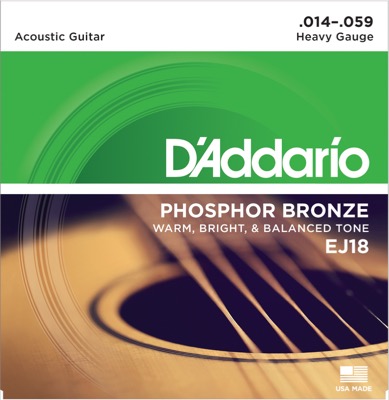 EJ18 i gruppen Strngar / Gitarrstrngar / D'Addario / Acoustic Guitar / Phosphor Bronze hos Crafton Musik AB (370254807050)