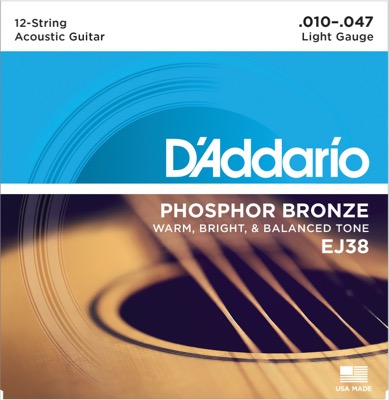 EJ38 i gruppen Strngar / Gitarrstrngar / D'Addario / Acoustic Guitar / Phosphor Bronze hos Crafton Musik AB (370260807050)