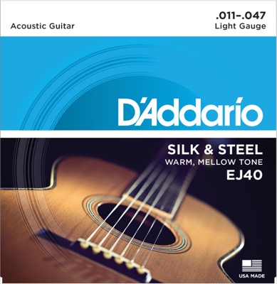 EJ40 i gruppen Strngar / Gitarrstrngar / D'Addario / Acoustic Guitar / Silk & Steel hos Crafton Musik AB (370264007050)