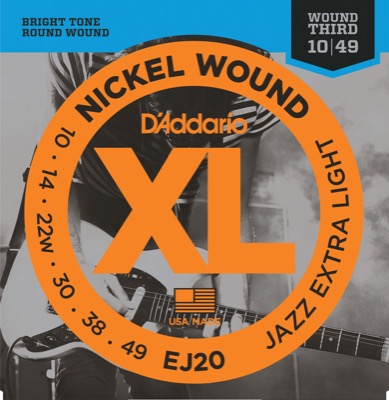 EJ20 i gruppen Strngar / Gitarrstrngar / D'Addario / Electric Guitar / EXL-Round Nickel Wound hos Crafton Musik AB (370321007050)