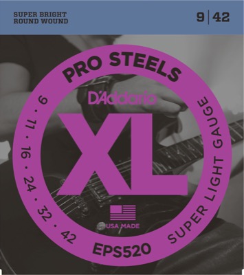 EPS520 i gruppen Strngar / Gitarrstrngar / D'Addario / Electric Guitar / XL-ProSteels Round Wound hos Crafton Musik AB (370351207050)