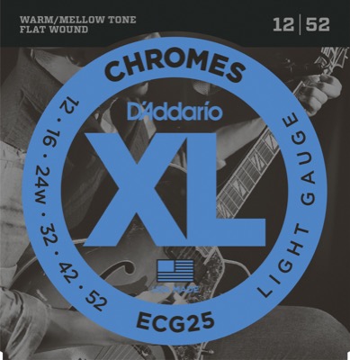 ECG25 i gruppen Strngar / Gitarrstrngar / D'Addario / Electric Guitar / Chromes Flat Wound hos Crafton Musik AB (370355807050)