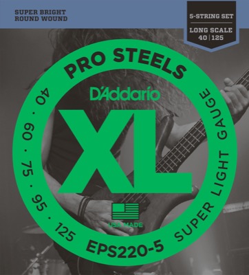 EPS220-5 i gruppen Strngar / Basstrngar / D'Addario / ProSteels Round Wound hos Crafton Musik AB (370406067050)