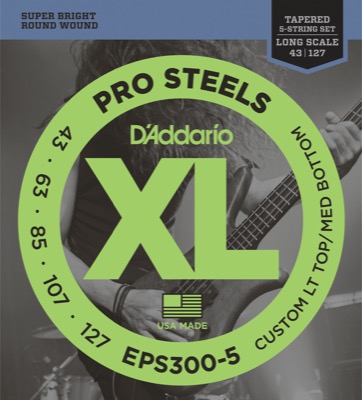 EPS300-5 i gruppen Strngar / Basstrngar / D'Addario / ProSteels Round Wound hos Crafton Musik AB (370406757050)