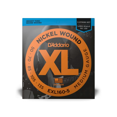 EXL160-5 i gruppen Strngar / Basstrngar / D'Addario / EXL Nickel Round Wound hos Crafton Musik AB (370416957050)