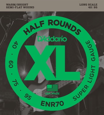 ENR70 i gruppen Strngar / Basstrngar / D'Addario / Half Round Nickel Wound hos Crafton Musik AB (370489107050)