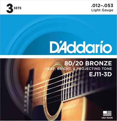 EJ11-3D i gruppen Strngar / Gitarrstrngar / D'Addario / Acoustic Guitar / Multipack hos Crafton Musik AB (370962117050)