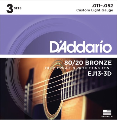 EJ13-3D i gruppen Strngar / Gitarrstrngar / D'Addario / Acoustic Guitar / Multipack hos Crafton Musik AB (370962137050)