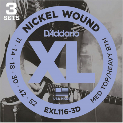 EXL116-3D i gruppen Strngar / Gitarrstrngar / D'Addario / Electric Guitar / Multipack hos Crafton Musik AB (370965197050)