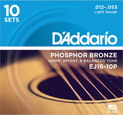 EJ16-10P i gruppen Strngar / Gitarrstrngar / D'Addario / Acoustic Guitar / Multipack hos Crafton Musik AB (370965457050)