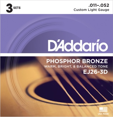 EJ26-3D i gruppen Strngar / Gitarrstrngar / D'Addario / Acoustic Guitar / Multipack hos Crafton Musik AB (370965557050)